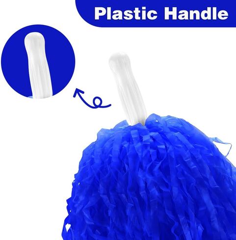 Pom Poms Cheerleading, Plastic Pompoms Cheerleader Accessories for Girls, Basketball Football Team Cheerleading Dance, Spirit Sticks and Cheerleading Performance Essentials 40 Grams Weight Each in Saudi Arabia
