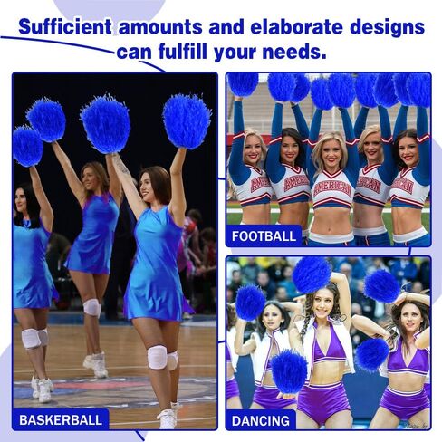 Pom Poms Cheerleading, Plastic Pompoms Cheerleader Accessories for Girls, Basketball Football Team Cheerleading Dance, Spirit Sticks and Cheerleading Performance Essentials 40 Grams Weight Each in Saudi Arabia