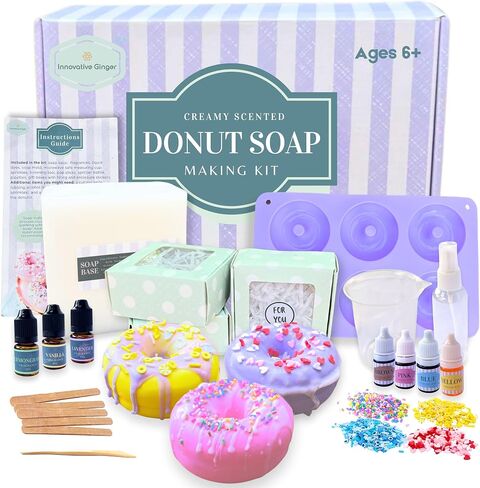 DIY Macaron Soap Making Craft Kit for Kids, Teens, and Adults - Fun, Easy, Creative - Large Soap Macarons - Perfect Birthday & Holiday Gift - Unique, Mess-Free, All-In-One Kit (Macaron) in Saudi Arabia