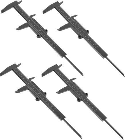 PRETYZOOM 4pcs Portable Plastic Caliper High Precision Measuring Calipers for Jewelry Making Woodworking Lab Black in Saudi Arabia