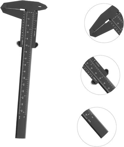 PRETYZOOM 4pcs Portable Plastic Caliper High Precision Measuring Calipers for Jewelry Making Woodworking Lab Black in Saudi Arabia