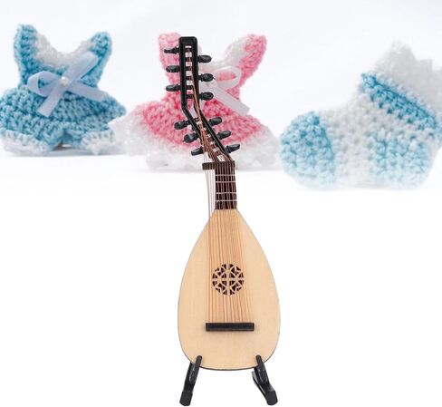 Chinese Lute Simulation Pipa Chinese Guitar Model Unique Small Decor Miniature Ornament Mini Lute Pipa Model Musical Instrument Wooden Photo Prop in Saudi Arabia