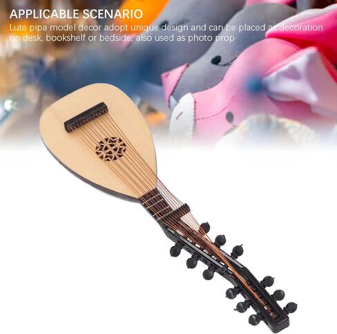 Chinese Lute Simulation Pipa Chinese Guitar Model Unique Small Decor Miniature Ornament Mini Lute Pipa Model Musical Instrument Wooden Photo Prop in Saudi Arabia