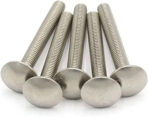 الجمالون من الفولاذ المقاوم للصدأ جولة رأس مربع مربع عربة المسمار المسمار الترباس (20pcs M8،75mm) in Saudi Arabia