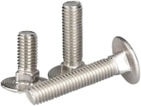 الجمالون من الفولاذ المقاوم للصدأ جولة رأس مربع مربع عربة المسمار المسمار الترباس (20pcs M8،75mm) in Saudi Arabia