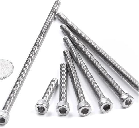 M2 M3 M4 M5 M6 M8 M10 M12 DIN912 304 Stainless Steel Inner Hexagon Lengthen Screw Knurled Cup Head Bolts Extra Long Screws Bolt(M4x85mm(5pcs)) in Saudi Arabia