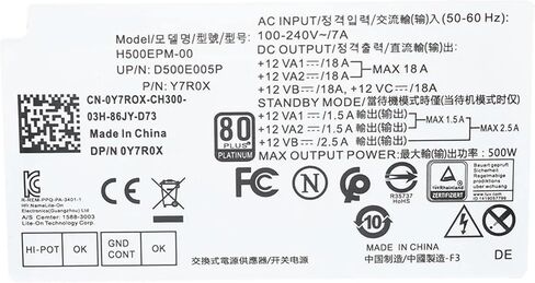 1PCS for Optiplex 5080MT 7080MT 7070MT 7060MT 3050MT 3650 3670 3671 5090 3260 3681 Power Supply H500EPM-00 L500EPM-00 D500EPM-00 in Kuwait