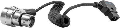 KONDOR BLUE | 6" D-Tap to 4 Pin XLR Female Right Angle Power Cable | for Blackmagic URSA Mini Pro, Sony Venice F5 F55, Panasonic Varicam, TV Logic Field Monitor, & More | Black in Saudi Arabia