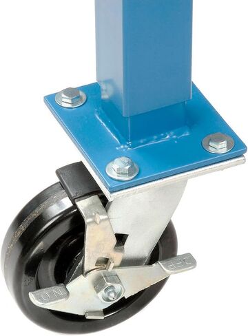 Global Industrial Mobile Workbench with Power Apron, Maple Block Safety Edge, 72" W x 36" D, Blue in Saudi Arabia