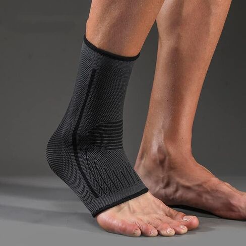 1 PCS 3D Compression Nylon Strap Belt Ankle Protector Football Ankle Support Basketball Ankle Brace Protective(D,S-M) in Saudi Arabia