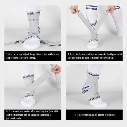 Bandage Ankle Support Protector Football Basketball Ankle Brace Protective(E) in Saudi Arabia
