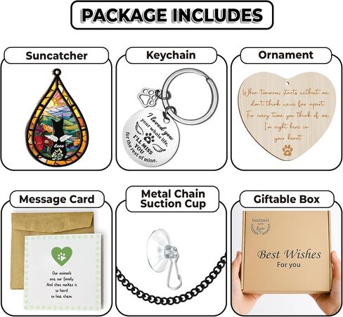 6 "Angel Dog Memorial Suncatcher ، زخرفة تذكارية للحيوانات الأليفة المحفورة ، سلسلة مفاتيح تعاطف الحيوانات الأليفة ، فقدان بطاقة تعاطف الحيوانات ، هدية خسارة الكلب قوس قزح ، Hello Hello Hellest Wovidbye PS190 in Kuwait