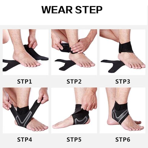 3D Neoprene Adjustable Ankle Support Protector Football Basketball Ankle Support Brace Protective(X-Large) in Saudi Arabia