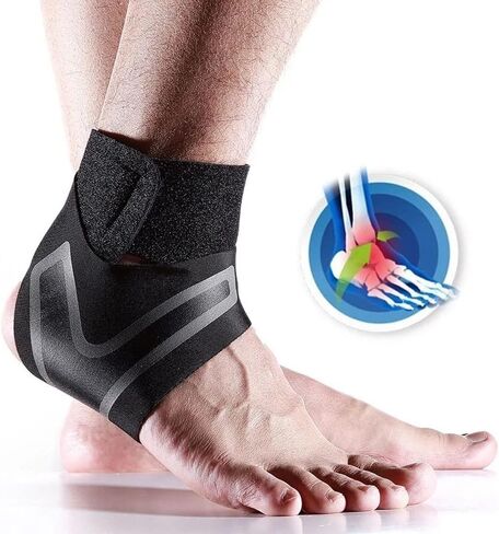 3D Neoprene Adjustable Ankle Support Protector Football Basketball Ankle Support Brace Protective(X-Large) in Saudi Arabia