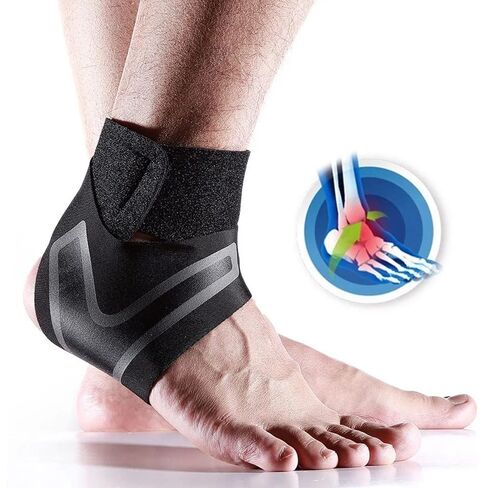 3D Neoprene Adjustable Ankle Support Protector Football Basketball Ankle Support Brace Protective(X-Large) in Saudi Arabia