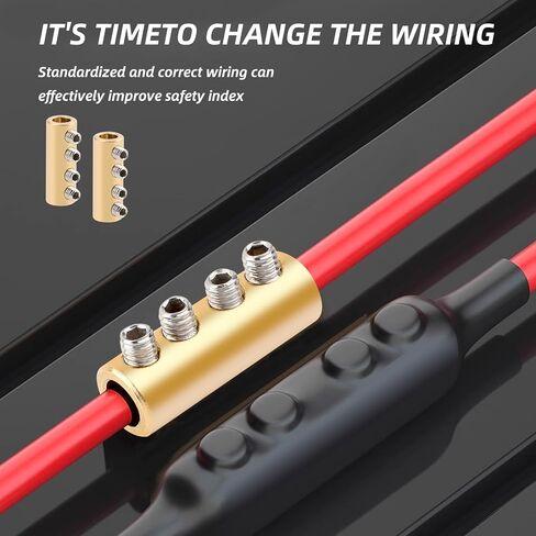 10Pack 6 AWG Gauge Connector Nut Kit ، 80a الربط محطة الأسلاك السريعة مع مسامير 40pcs و 10 أجزاء من أنابيب تقليص الحرارة ، موصلات الدائرة للأسلاك بعقب ، مجموعة موصل كهربائي in Saudi Arabia