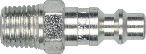 Dixon Valve D2M2 Steel Industrial Interchange Interchange Pneumatic Fitting ، Nipple ، 1/4 "اقتران X 1/4" - 18 NPTF Thread Male in Kuwait