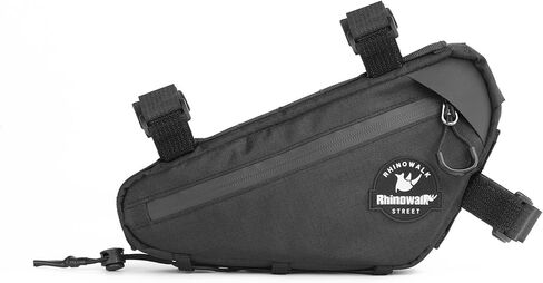حقيبة Rhinowalk Bicycle Triangle Bag Cosmopolis Series خفيفة الوزن حزمة حقيبة إطار للدراجة الحضرية تحت إكسسوارات ركوب الأنبوب العلوي (الأسود) in Kuwait