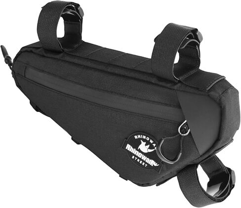 حقيبة Rhinowalk Bicycle Triangle Bag Cosmopolis Series خفيفة الوزن حزمة حقيبة إطار للدراجة الحضرية تحت إكسسوارات ركوب الأنبوب العلوي (الأسود) in Kuwait