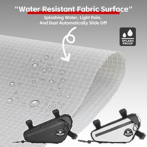 حقيبة Rhinowalk Bicycle Triangle Bag Cosmopolis Series خفيفة الوزن حزمة حقيبة إطار للدراجة الحضرية تحت إكسسوارات ركوب الأنبوب العلوي (الأسود) in Kuwait