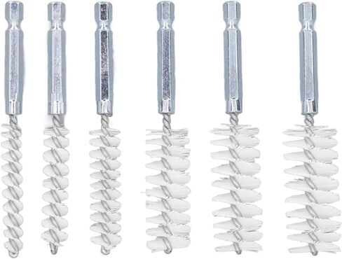 تنظيف فرشاة بتنظيف الأسلاك ببت فرشاة حفر سلك الفرشاة NIIYEN 6pcs Bore Brush 4in Proof Proof Twisted Wire Cleanting مع 1/4in hex shank لسائق تأثير الحفر الكهربائية (سلك نحاسي)) in Kuwait