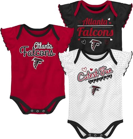 Outerstuff NFL Teams Newborn Baby and Infant Girls Short Sleeve Bodysuit 3-Pack (0m-18m) in Saudi Arabia
