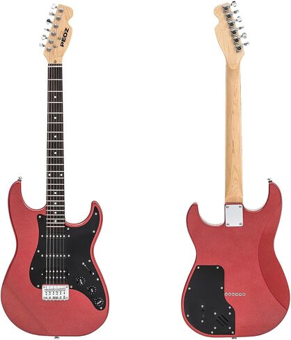 PEOZ Electric Guitar, Smart Digital Guitar with 35 Sound Effects, Built-in Tuner, USB Interface, 5W Speaker, (Deep Black) in Saudi Arabia