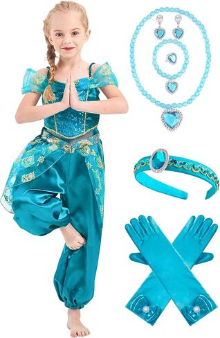Ikali Princess Dress Up for Girls ، Arabian Princess Costume Vanct Dress Kids Choilers Formith Form in Kuwait