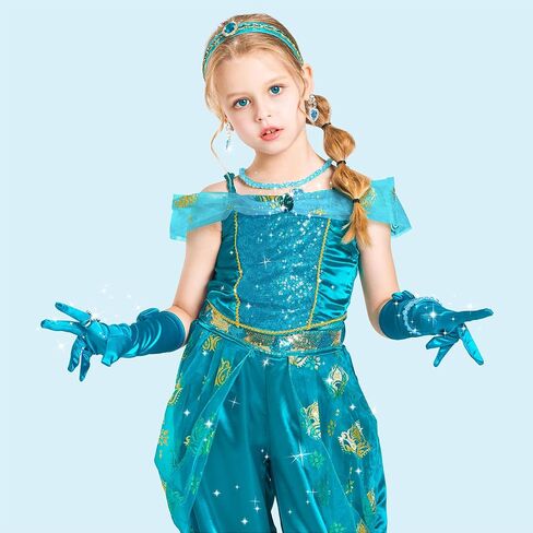Ikali Princess Dress Up for Girls ، Arabian Princess Costume Vanct Dress Kids Choilers Formith Form in Kuwait