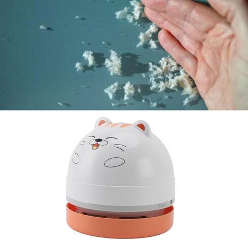 aqxreight Desktop Vacuum Cleaner with Vacuum Nozzle Brush Portable Table Vaccum Cleaner for Crumbs Computer Car Raccoon Easily It Etc for T Desktop CleanerPortable Desk (Panda) in Saudi Arabia
