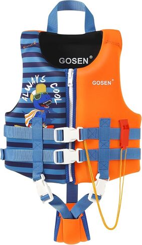 GOSEN Toddler Swim Vest Kids Floaties - Swim Jacket for 1-8 Years (24-80LBS) - Children Pool Float with Dual Adjustable Safety Straps, Swimming Aid for Boys and Girls in Saudi Arabia