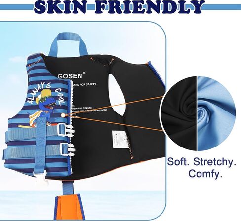 GOSEN Toddler Swim Vest Kids Floaties - Swim Jacket for 1-8 Years (24-80LBS) - Children Pool Float with Dual Adjustable Safety Straps, Swimming Aid for Boys and Girls in Saudi Arabia