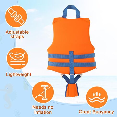 GOSEN Toddler Swim Vest Kids Floaties - Swim Jacket for 1-8 Years (24-80LBS) - Children Pool Float with Dual Adjustable Safety Straps, Swimming Aid for Boys and Girls in Saudi Arabia