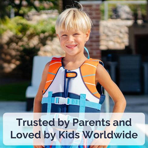 Limmys Premium Kids Swim Vest – Toddler Swim Jacket and Buoyancy Swimming Aid – Modern Design Swimming Vest for Boys and Girls – Innovative Safety-First Features in Saudi Arabia