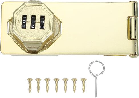 MECCANIXITY Password Rotary Hasp Locks, Mechanical Cabinet Combination Latch Locks 5" Security Keyless Rotary Hasp Latch Lock No Drilling for Shed Door Sliding Closet Bathroom Outdoor Grey in Saudi Arabia