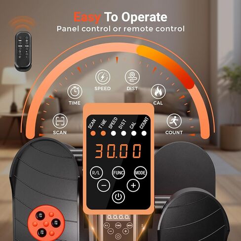 Gorise Under Desk Elliptical Machine ، Ellipse Leg Exerciser كما هو موضح على شاشة التلفزيون لكبار السن ، تم تجميعها بشكل كامل من تمرين الدواسة مع النائية واليدوية والوضع التلقائي للمكتب المنزلي in Kuwait