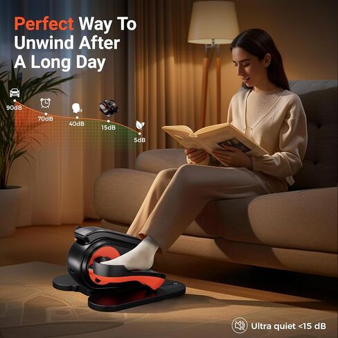 Gorise Under Desk Elliptical Machine ، Ellipse Leg Exerciser كما هو موضح على شاشة التلفزيون لكبار السن ، تم تجميعها بشكل كامل من تمرين الدواسة مع النائية واليدوية والوضع التلقائي للمكتب المنزلي in Kuwait