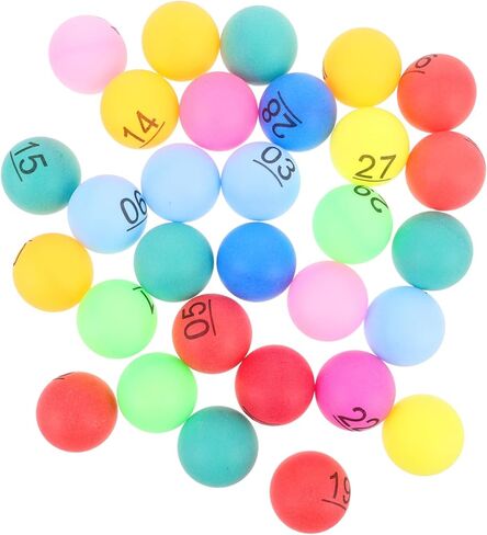 30pcs كرات Bingo Colls الملونة آمنة من كرات اليانصيب البلاستيكية لألعاب الحفلات جوائز جوائز السحوبات لأعياد الميلاد والتجمعات in Kuwait