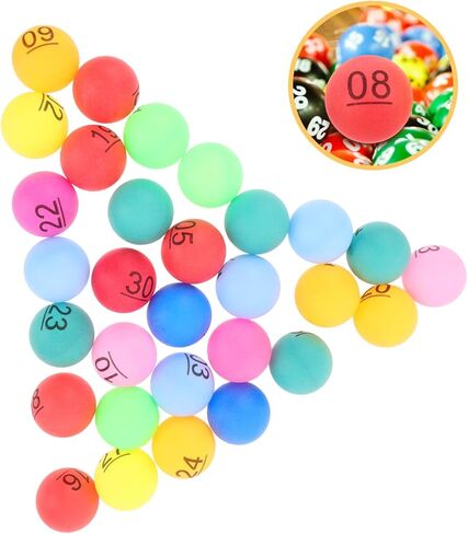 30pcs كرات Bingo Colls الملونة آمنة من كرات اليانصيب البلاستيكية لألعاب الحفلات جوائز جوائز السحوبات لأعياد الميلاد والتجمعات in Kuwait