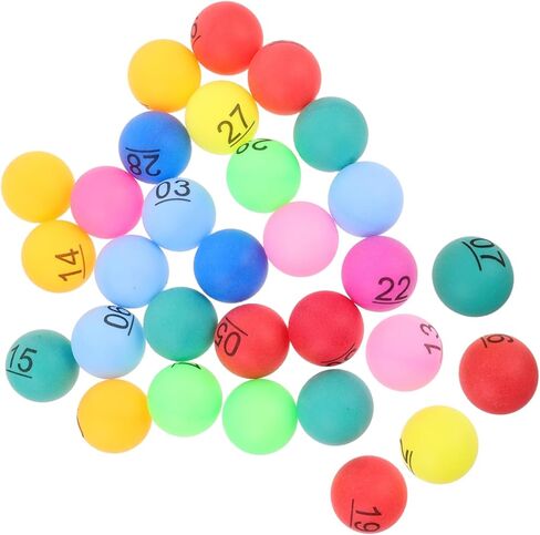 30pcs كرات Bingo Colls الملونة آمنة من كرات اليانصيب البلاستيكية لألعاب الحفلات جوائز جوائز السحوبات لأعياد الميلاد والتجمعات in Kuwait