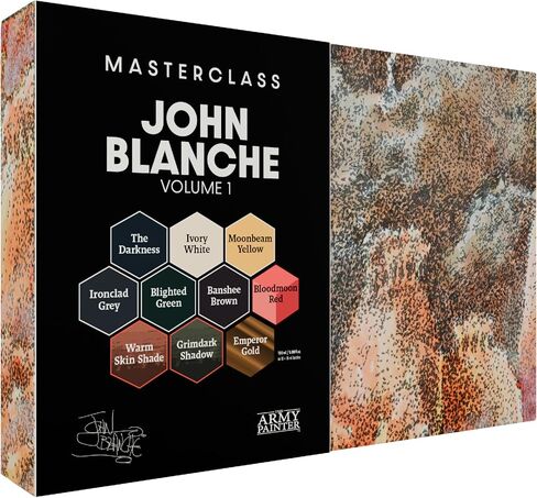 رسام الجيش ، Masterclass John Blanche Volume 2 Paint Set ، 6 × 18 مل من الدهانات المتعصبة ، 1 فريدة من نوعها ، غسل واحد ، تأثير واحد ، واحد معدني وطباعة فنية واحدة - الطلاء النموذجي للحروب المصغرة in Saudi Arabia