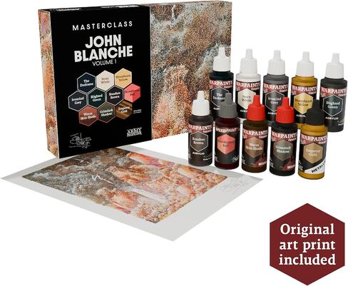 رسام الجيش ، Masterclass John Blanche Volume 2 Paint Set ، 6 × 18 مل من الدهانات المتعصبة ، 1 فريدة من نوعها ، غسل واحد ، تأثير واحد ، واحد معدني وطباعة فنية واحدة - الطلاء النموذجي للحروب المصغرة in Saudi Arabia