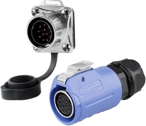LP-20 aviation socket 12-core four-hole flange reverse mount with fence female male connector(Female plug) in Saudi Arabia