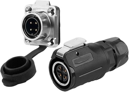 LP-16 semi-metal flange reverse 2-9 core circular power signal waterproof aviation connector with dust cover(4 core) in Saudi Arabia