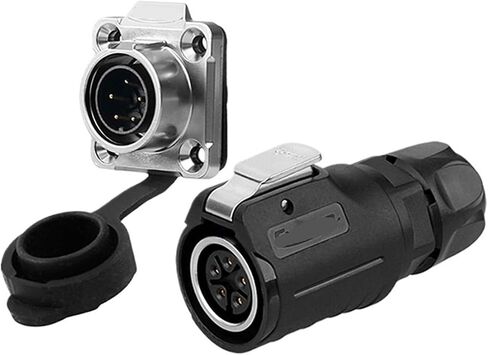 LP-16 semi-metal flange reverse 2-9 core circular power signal waterproof aviation connector with dust cover(4 core) in Saudi Arabia