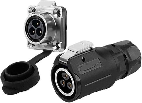 LP-16 semi-metal flange reverse 2-9 core circular power signal waterproof aviation connector with dust cover(4 core) in Saudi Arabia