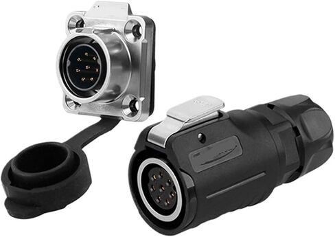 LP-16 semi-metal flange reverse 2-9 core circular power signal waterproof aviation connector with dust cover(4 core) in Saudi Arabia