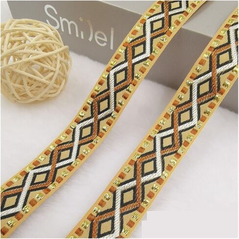 Nylon Webbing Belt，Heavy Cotton Webbing， 5 Yards 20mm Shining Candy Color Woven Embroidered Jacquard Ribbons Decoration Silky Webbing for Pet Collars, Bags and Clothes Webbing Strap(GS07 20mm 5Yards) in Kuwait