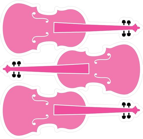 CafePress Viola Player Pink Music Large Die Cut Sticker, 8.75" x 8.75" Glossy Finish in Saudi Arabia