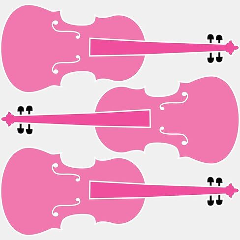 CafePress Viola Player Pink Music Large Die Cut Sticker, 8.75" x 8.75" Glossy Finish in Saudi Arabia